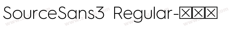 SourceSans3 Regular字体转换